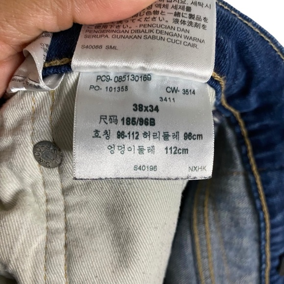 Levi's 513 Men's Medium Indigo Slim Straight Denim Jeans - Picture 4 of 8